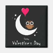 Valentijnsdag Cute Owl Magneet (Voorkant)