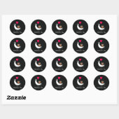 Valentijnsdag Cute Owl Ronde Sticker (Vel)