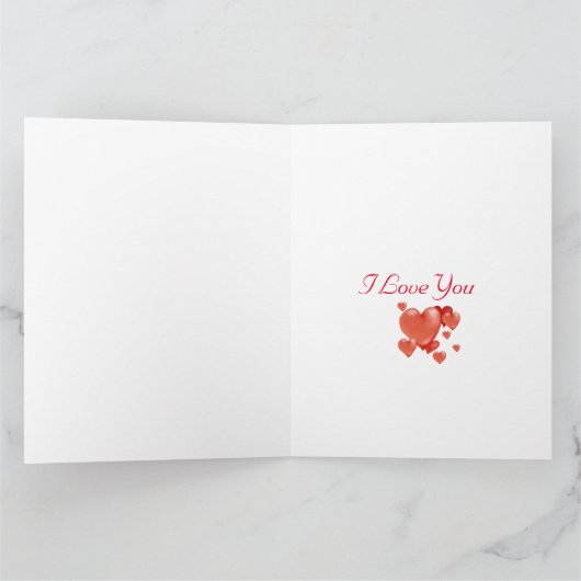 Valentijnsdag Cute Rabbit Briefkaart (Binnen)