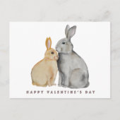 Valentijnsdag Cute Rabbit Briefkaart (Voorkant)