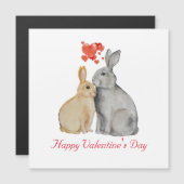 Valentijnsdag Cute Rabbit Briefkaart (Voorkant / Achterkant)