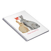 Valentijnsdag Cute Rabbit Notitieboek (Rechterzijde)