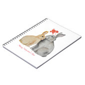 Valentijnsdag Cute Rabbit Notitieboek (Linkerzijde)