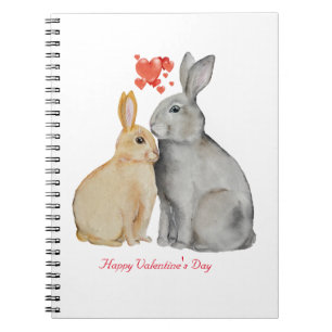 Valentijnsdag Cute Rabbit Notitieboek