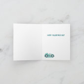 Valentijnsdag Cute Race Car Thmed Kaart (Binnen)