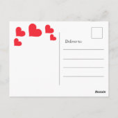 Valentijnsdag Cute Red Hart met Tons of Love Briefkaart (Achterkant)
