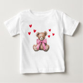 Valentijnsdag Cute Teddy Bear Baby Body (Voorkant)