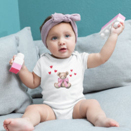 Valentijnsdag Cute Teddy Bear Baby Body
