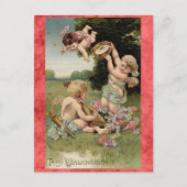  Valentijnsdag Cute Victoriaans Cherubs Briefkaart (Voorkant)