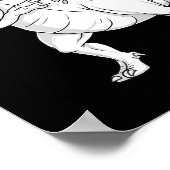 Valentijnsdag Dabbing Dinosaur T Rex Heart Boys K Poster (Hoek)