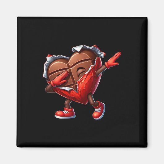 Valentijnsdag Dabbing Hart Snoep Grappige Humor Magneet (Voorkant)