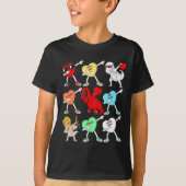 Valentijnsdag Dabbing Hearts Cupid T Rex Dino Dab T-shirt (Voorkant)