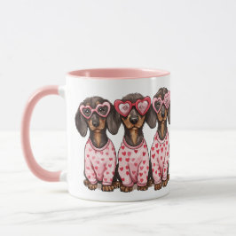Valentijnsdag Dachshund Honden Mok