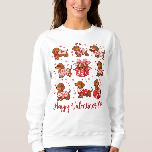 Valentijnsdag Dachshunds Trui (Voorkant)