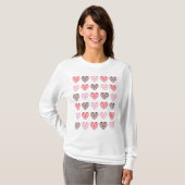 Valentijnsdag Damask Hearts Shirt (Voorkant volledig)