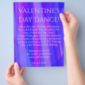 Valentijnsdag Dance. Blauw, Roze en Violet Flyer (Hand)