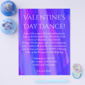 Valentijnsdag Dance. Blauw, Roze en Violet Flyer (Enkel)