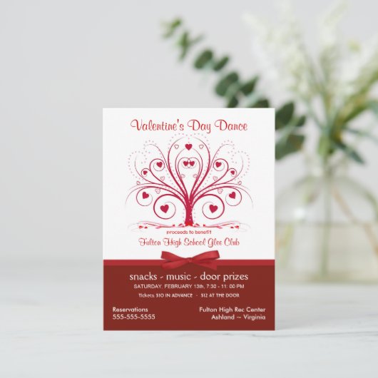 Valentijnsdag Dance Party - Voordeel stijl Kaart (Staand voorkant)