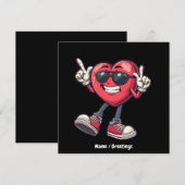 Valentijnsdag Dancing Hart Jongens Meisjes Liefde Kaart (Voorkant / Achterkant)