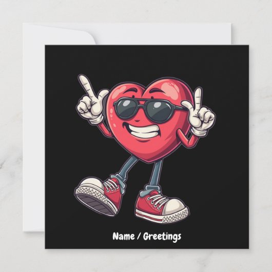 Valentijnsdag Dancing Hart Jongens Meisjes Liefde Kaart (Voorkant)