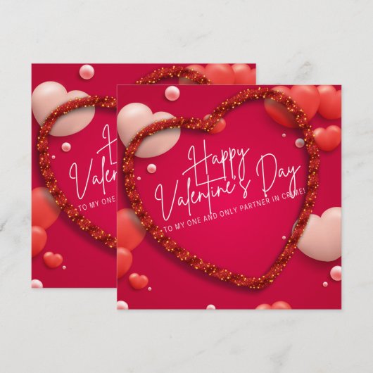 Valentijnsdag, dank u God Bedankkaart (Voorkant / Achterkant)