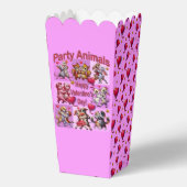 Valentijnsdag dansende koppels "feestbeesten" bedankdoosjes (Achterkant)