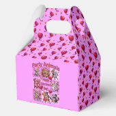 Valentijnsdag dansende koppels "feestbeesten" bedankdoosjes (Achterkant)