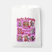 Valentijnsdag dansende koppels "feestbeesten" bedankzakje (Voorkant)