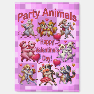 Valentijnsdag dansende koppels "feestbeesten" magneet