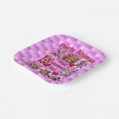 Valentijnsdag dansende koppels "feestbeesten" papieren bordje (Gebogen)