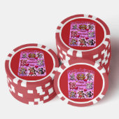 Valentijnsdag dansende koppels "feestbeesten" poker chips (Opstapeling)