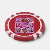 Valentijnsdag dansende koppels "feestbeesten" poker chips (Enkel)