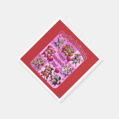 Valentijnsdag dansende koppels "feestbeesten" servet (Hoek)