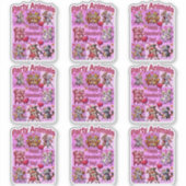 Valentijnsdag dansende koppels "feestbeesten" sticker (Voorkant)