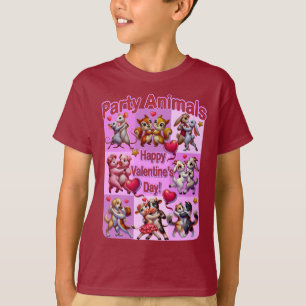 Valentijnsdag dansende koppels "feestbeesten" t-shirt