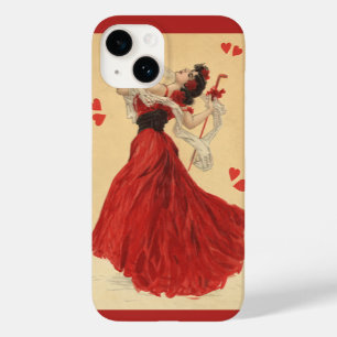 Valentijnsdag, Dansende Lady Red Hearts Case-Mate iPhone Case