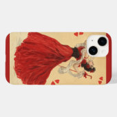 Valentijnsdag, Dansende Lady Red Hearts Case-Mate iPhone Case (Achterkant (horizontaal))