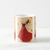  Valentijnsdag, Dansende Lady Red Hearts Koffiemok (Center)