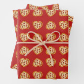Valentijnsdag Dat is meer een pizza mijn hart Inpakpapier Vel (In situ)