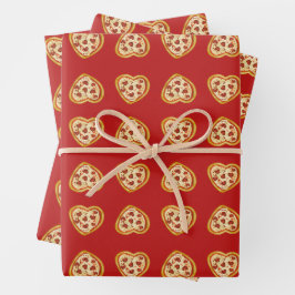 Valentijnsdag Dat is meer een pizza mijn hart Inpakpapier Vel