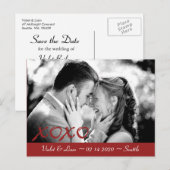 Valentijnsdag De datum opslaan Aankondigingskaart (Voorkant / Achterkant)