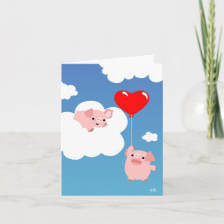 Valentijnsdag: De vleugels van de liefde notecard Feestdagen Kaart