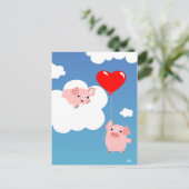 Valentijnsdag: De Vleugels van Liefde briefkaart (Staand voorkant)