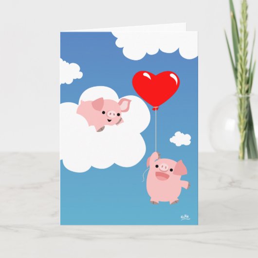 Valentijnsdag: De Vleugels van Liefde wenskaart Feestdagen Kaart (Voorkant)