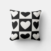 Valentijnsdag decor zwart-wit kussen (Voorkant)