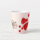 Valentijnsdag decoratieve banner latte mok (Voorkant)