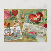  Valentijnsdag Decoupage, Angels, Flower Feestdagenkaart (Voorkant)