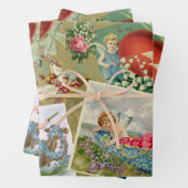 Valentijnsdag Decoupage, Angels, Flower Inpakpapier Vel (In situ)