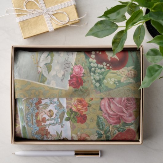  Valentijnsdag Decoupage, Angels, Flower Tissuepapier (Geschenk)