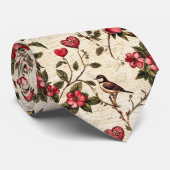 Valentijnsdag Decoupage  Hart Bloemen Stropdas (Opgerold)